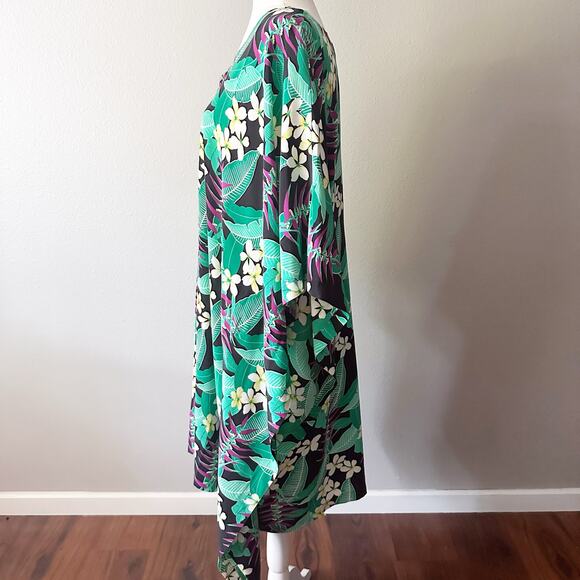 Tommy‎ Bahama 100% Silk Livia Leaves Short Belted Kaftan Women's Size L/XL NEW - Picture 6 of 10